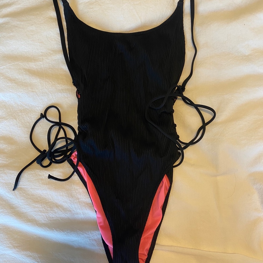 Black one piece swimsuit